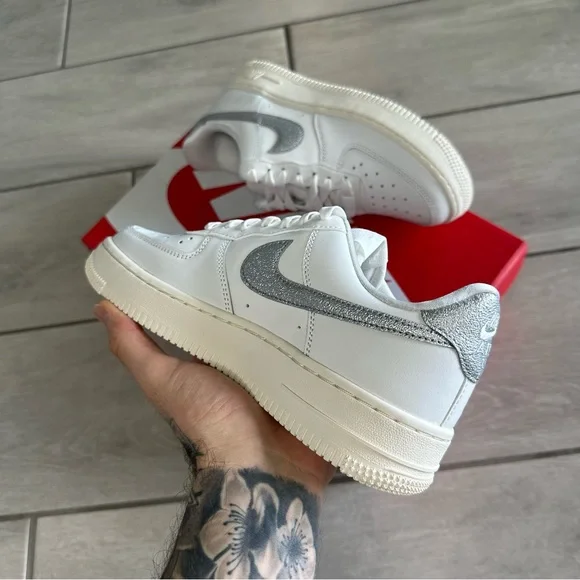 NIKE AIR FORCE 1 LOW CREAM SILVER - Picture 3 of 4